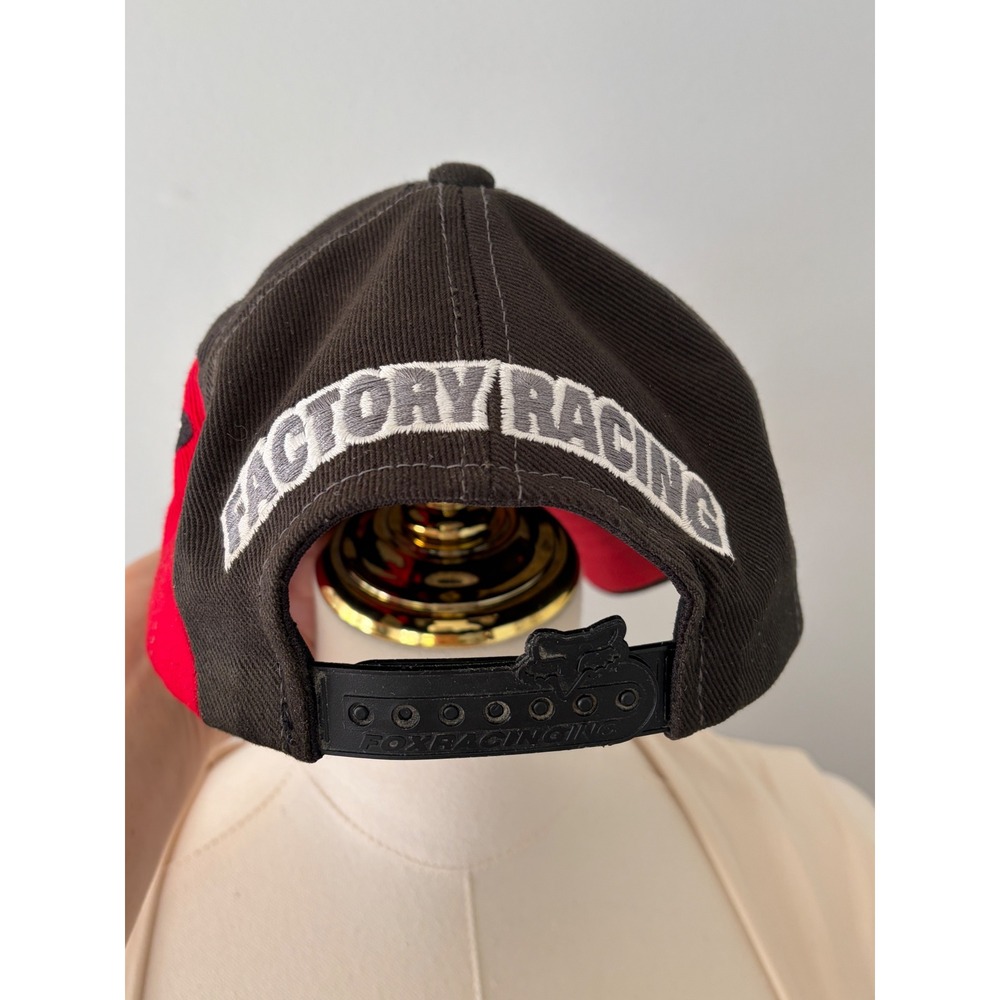 Vintage Rare Fox Racing Motocross Dirtbike Factory Racing Hat Cap Vtg Snapback - Picture 4 of 6